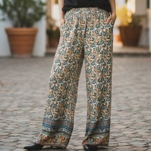 Shein floral printed casual pants s